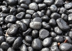 Tumbled basalt rock, known as cobbles... on Cobble Beach.  Makes sense.